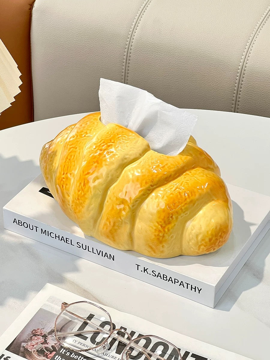 Adorable and Creative Croissant - shaped Tissue Box